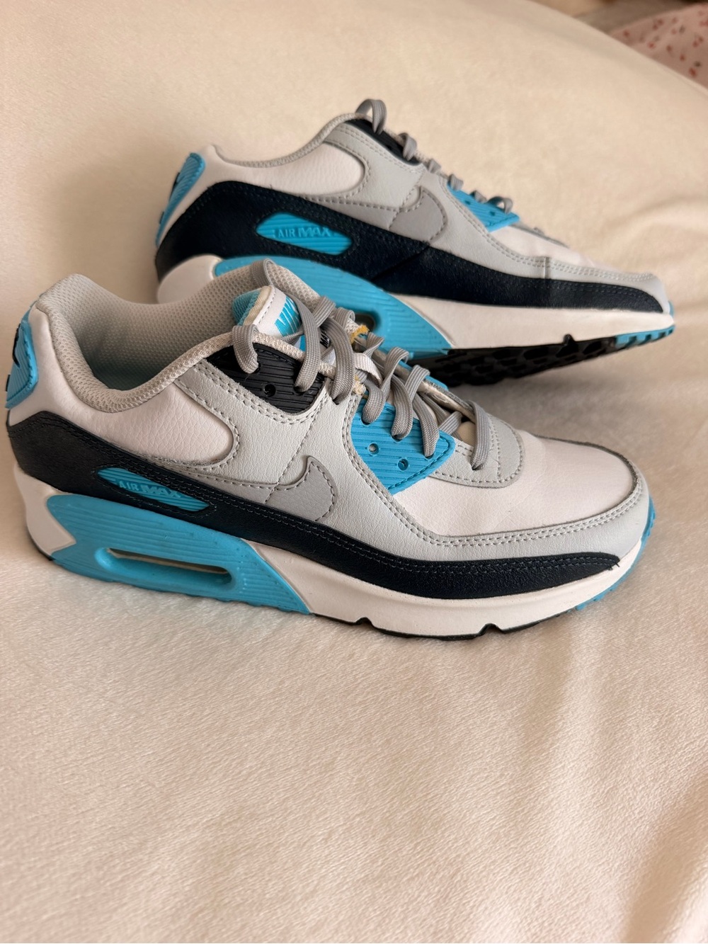 Nike Kids Air Max Sneakers - White, Black & Blue